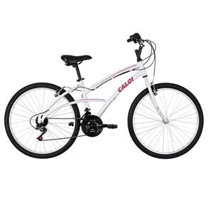 Bicicleta Aro 26 Caloi 100 SW com 21 Marchas – Branca