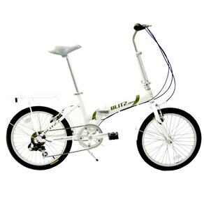Bicicleta Aro 20 Blitz Alloy Dobrável c/ 6 Marchas - Branca