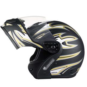 Capacete Mixs Mx Gladiator Plus c/ Entrada de Ar Frontal - Preto/Prata