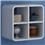 Cubo BRV c/ Cantos Arredondados e Prateleira c/ Divisória BCB23-06 - Branco