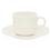 Aparelho de Jantar e Chá Biona Montreal M6387360 - 20 Peças + Tigela de Porcelana Oxford Bolo de Caneca c/ Asa 300ml - Branca/Marrom