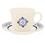 Aparelho de Jantar e Chá Biona La Reina J5916408 - 30 Peças + Tigela de Porcelana Oxford Bolo de Caneca c/ Asa 300ml - Branca/Marrom