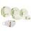 Aparelho de Jantar e Chá Biona Bio M6381516 - 20 Peças + Tigela de Porcelana Oxford Bolo de Caneca c/ Asa 300ml - Branca/Marrom