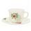 Aparelho de Jantar e Chá Biona Dreams M5901514 - 30 Peças + Tigela de Porcelana Oxford Bolo de Caneca c/ Asa 300ml - Branca/Marrom