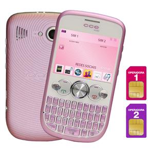 Celular Desbloqueado CCE Mobi S11 Rosa Dual Chip c/ Câmera 2MP, TV Analógica, Bluetooth, MP3, Rádio FM, Fone de Ouvido e Cartão 2GB