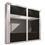 Guarda-Roupa Móveis Europa Onix 4792 Flex c/ 2 Portas e Espelho - Branco/Preto