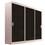 Guarda-Roupa Móveis Europa Rubi com 3 Portas Flex- Branco/Preto