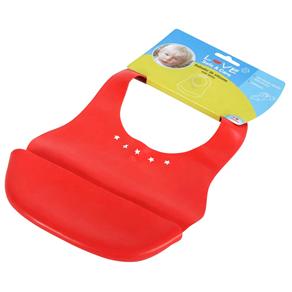 Babador Love Silicone Dobrável 8930 - Vermelho