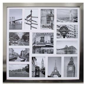 Porta Retrato Multiphoto Kapos Memories 66x66cm – Prata