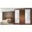 Cabeceira Queen Size Móveis Europa Painel c/ Criado Flex - Preto/Imbuia