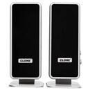 Caixas de Som Clone 21000 2.0 2W RMS - Preto/Prata