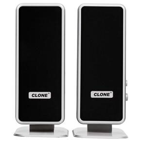 Caixas de Som Clone 21000 2.0 2W RMS - Preto/Prata
