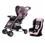Carrinho de Bebê Ayoba! Premium Balanço 7035R - Rosa + Cadeira para Automóvel Ayoba! Happy Baby PSI-03R - 0 a 18 Kg - Rosa/Cinza