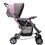 Carrinho de Bebê Ayoba! Premium Balanço 7035R - Rosa + Cadeira para Automóvel Ayoba! Happy Baby PSI-03R - 0 a 18 Kg - Rosa/Cinza