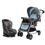 Carrinho de Bebê Ayoba! Premium Balanço 7035A - Azul + Cadeira para Automóvel Ayoba! Happy Baby PSI-03A - 0 a 18 Kg - Azul/Cinza
