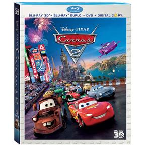 Blu-Ray 3D + Blu-Ray Duplo + DVD + Cópia Digital - Carros 2 - 5 Discos