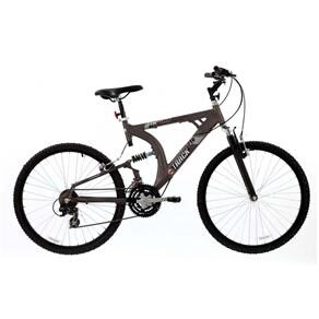 Bicicleta Aro 26 Track & Bikes TK 500/G Alumínio com Dupla Suspensão e 21 Marchas - Grafite