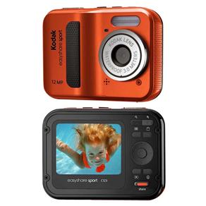 Câmera Digital Kodak Easyshare Sport Vermelha c/ 12 MP, LCD 2,4”, À Prova d’ Água, Recurso HD e Share, Zoom Digital 5X e Detecção de rosto