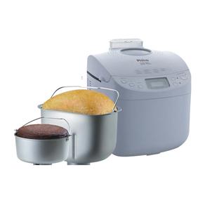 Panificadora Philco Cake Nuts c/ 2 Fôrmas Removíveis e 1 Livro c/ Mais de 100 Receitas - Branca 