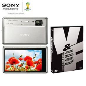 Câmera Digital Sony Cyber-shot DSC-TX100V/S Prata c/ 16.2 MP, LCD OLED 3.5", Panorâmica 3D, Vídeo Full HD, GPS + Box Quadrilogia Velozes e Furiosos
