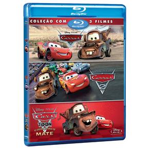 Blu-Ray - Trilogia Carros: Carros / Carros 2 / Carros Toon: As Grandes Histórias do Mate - 4 Discos