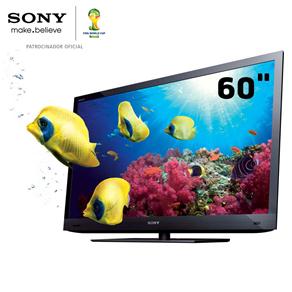 TV 60" 3D LED Sony Bravia KDL-60EX725 Full HD c/ Conexão à Internet*, Entradas HDMI e USB e Conversor Digital - 240Hz