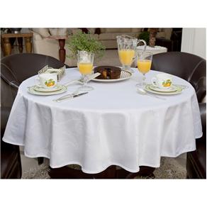 Toalha de Mesa Redonda Pietra Home Hibisco 160 cm - Blanc
