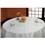 Toalha de Mesa Redonda Pietra Home Hibisco 160 cm - Blanc