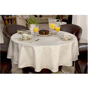 Toalha de Mesa Redonda Pietra Home Hibisco 180 cm - Angora