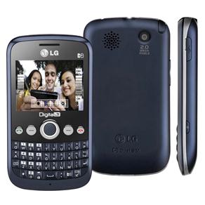 Celular Desbloqueado LG X350 Azul Dual Chip, QWERTY c/ Câmera 2MP, TV Digital, MP3, Rádio FM, Bluetooth e Fone de Ouvido