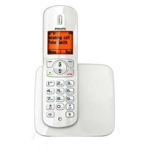 Telefone s/ Fio Philips CD2801W Branco c/ Display Iluminado, Id. Chamadas e Viva-voz
