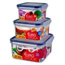Conjunto de Potes Euro Home Herméticos Quadrado...