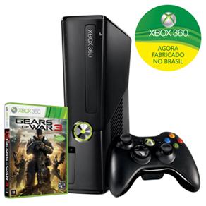 Console Microsoft Xbox 360 com 250GB de Memória + Controle sem Fio + Game Gears of War 3 - X360