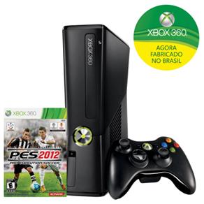 Console Microsoft Xbox 360 c/ 250GB de Memória + Controle s/ Fio + Game PES 2012 Pro Evolution Soccer – Xbox