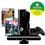 Console Microsoft Xbox 360 c/ 250GB de Memória + Kinect + Game Kinect Dance Central + Game Kinect Adventures - X360