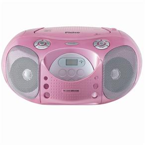CD Player Portátil Philco PB120R c/ MP3 e USB - Rosa