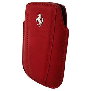 Capa p/ BlackBerry Vertical Ferrari Modena em Couro legítimo - Vermelho