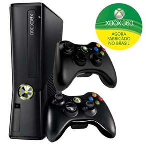 Console Microsoft Xbox 360 com 250GB de Memória + Controle sem Fio + Controle Wireless Microsoft Preto - X360