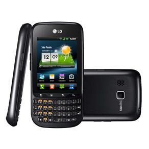 Celular Desbloqueado LG Optimus Pro C660 Preto QWERTY c/ Android 2.3, Câmera 3.2MP, Wi-Fi, 3G, Touch, GPS, Rádio FM, MP3, Bluetooth, Fone e Cartão 2GB