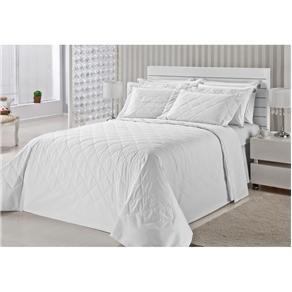 Colcha Matelassê Solteiro com Fronha Plumasul Royal Comfort 233 Fios - Branca