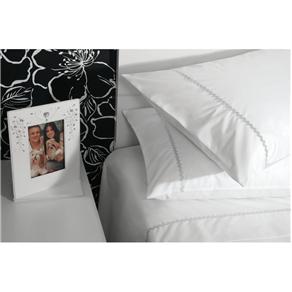 Jogo de cama King Plumasul Classic com Sianinha 233 fios - Branco