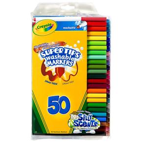 Canetinha Hidrográfica Crayola Super Tips Essências Lavável 58-5050 - 50 Cores