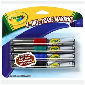 Caneta Hidrográfica Crayola para Lousa 98-8626 - 4 Cores