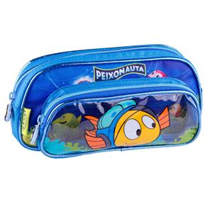 Estojo Duplo Pacific Peixonauta Mundo das Águas 918A14 - Azul 