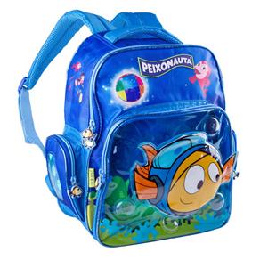 Mochila Pacific Peixonauta Mundo das Águas 918A05 - Azul 