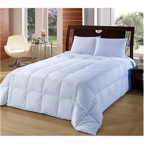 Edredom Casal Pluma de Ganso Plumasul 233 Fios - Azul 210 x 220 cm