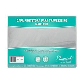 Capa para Travesseiro Matelassê com Zíper Plumasul 233 Fios 50 x 70 cm