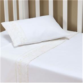 Jogo de cama Infantil Plumasul Baby Dreams 233 fios - Urso Branco/Bege