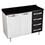 Balcão Colormaq Class Slim BT2P4GP com 2 Portas e 4 Gavetas - Branco/Preto