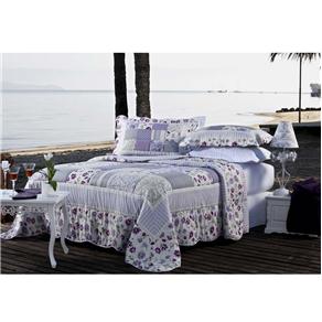Colcha Patchwork King com 2 Portas-travesseiro Corttex Casa Santorini 150 Fios
